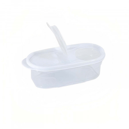 Bote con Tapa Dispensadora 0.6L Blanco 20x9.5x6cm 7house Accesorios de Cocina 2