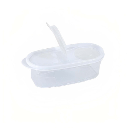 Bote con Tapa Dispensadora 0.6L Blanco 20x9.5x6cm 7house Accesorios de Cocina 2