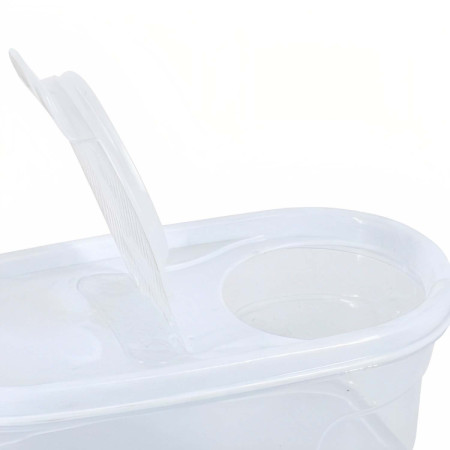 Bote con Tapa Dispensadora 0.6L Blanco 20x9.5x6cm 7house Accesorios de Cocina 4