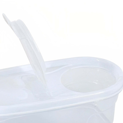 Bote con Tapa Dispensadora 0.6L Blanco 20x9.5x6cm 7house Accesorios de Cocina 4