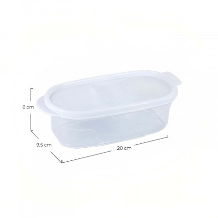 Bote con Tapa Dispensadora 0.6L Blanco 20x9.5x6cm 7house Accesorios de Cocina 6
