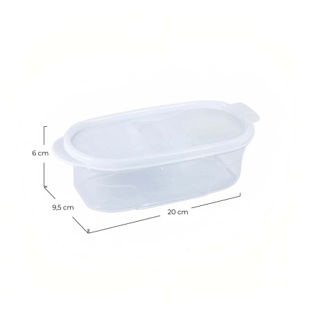 Bote con Tapa Dispensadora 0.6L Blanco 20x9.5x6cm 7house Accesorios de Cocina 6