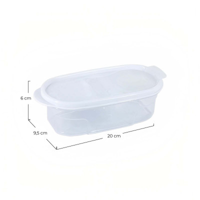 Recipiente com Tampa 0.6L Branco 20x9.5x6cm 7house Acessórios de Cozinha 6