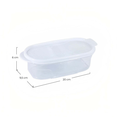Bote con Tapa Dispensadora 0.6L Blanco 20x9.5x6cm 7house Accesorios de Cocina 6