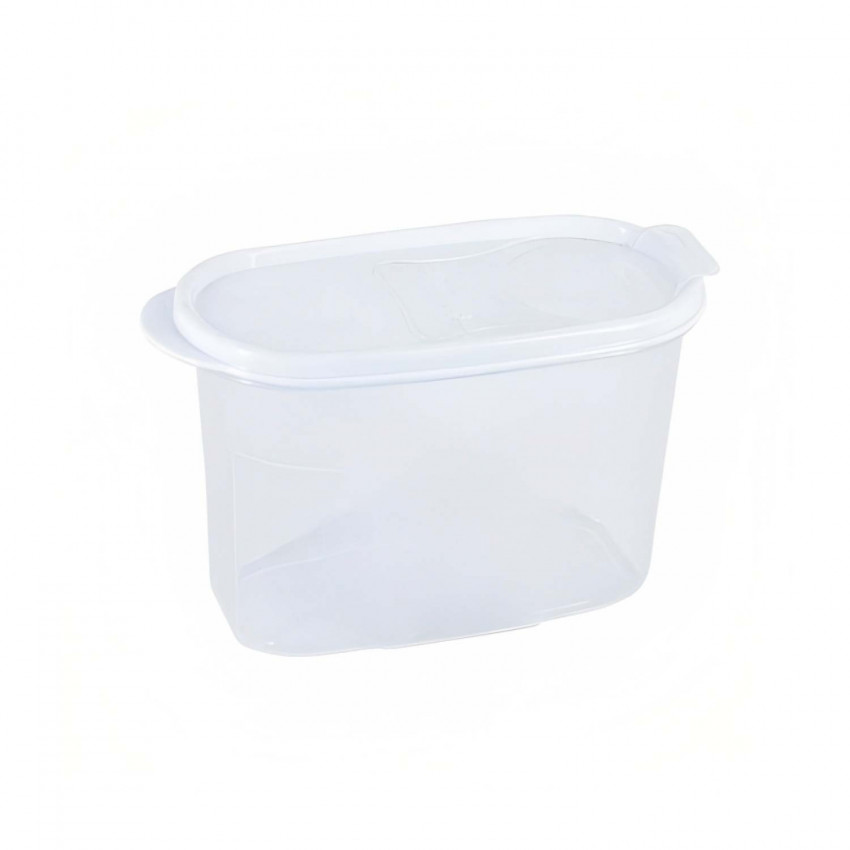 Bote con Tapa Dispensadora 1.2L Blanco 20x9.5x12.5cm 7house Accesorios de Cocina 1