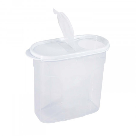 Bote con Tapa Dispensadora 1.7L Blanco 20x9.5x17.5cm 7house Accesorios de Cocina 2