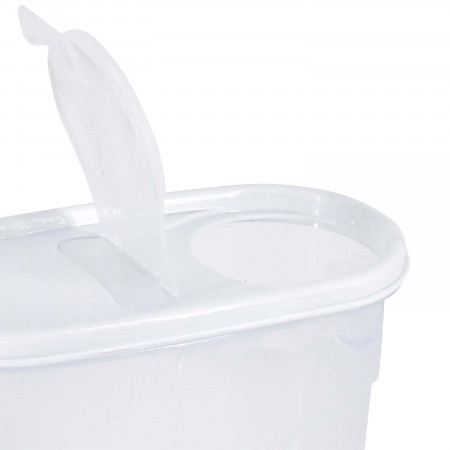 Bote con Tapa Dispensadora 1.7L Blanco 20x9.5x17.5cm 7house Accesorios de Cocina 4