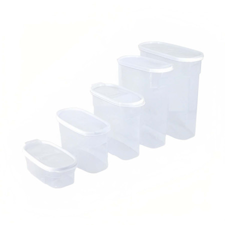 Bote con Tapa Dispensadora 1.7L Blanco 20x9.5x17.5cm 7house Accesorios de Cocina 5