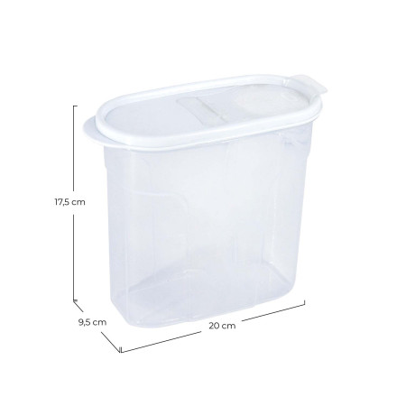 Pot avec couvercle distributeur 1,7 L blanc 20x9.5x17.5cm 7house Accessoires de cuisine 6