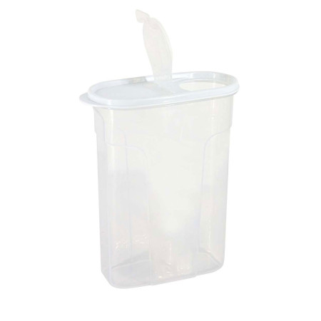 Bote con Tapa Dispensadora 2.4L Blanco 24.5x9.5x17.5cm 7house Accesorios de Cocina 2