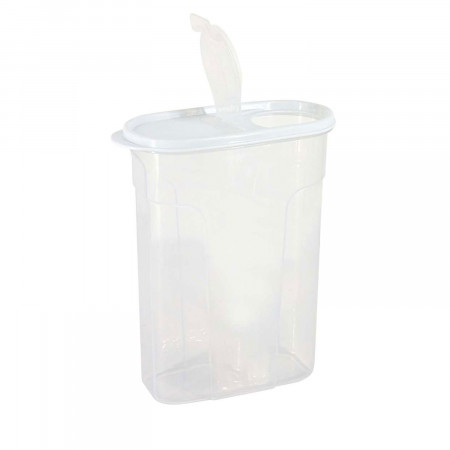 Bote con Tapa Dispensadora 2.4L Blanco 24.5x9.5x17.5cm 7house Accesorios de Cocina 2