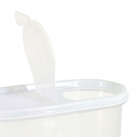 Bote con Tapa Dispensadora 2.4L Blanco 24.5x9.5x17.5cm 7house Accesorios de Cocina 4