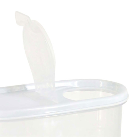 Recipiente com Tampa Dispensadora 2,4 L Branco 24.5x9.5x17.5cm 7house Acessórios de Cozinha 4