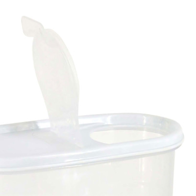 Bote con Tapa Dispensadora 2.4L Blanco 24.5x9.5x17.5cm 7house Accesorios de Cocina 4