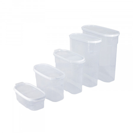 Bote con Tapa Dispensadora 2.4L Blanco 24.5x9.5x17.5cm 7house Accesorios de Cocina 5