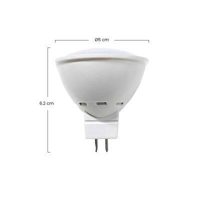 Pack 2 Bombillas LED Spotlight GU5.3 6W Equi.50W 540lm 25000H 7hSevenOn LED Bombillas LED 7