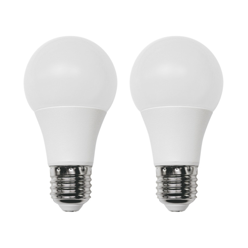 Pack 2 Bombillas LED Estándar E27 9W Equi.60W 806lm 10000H 1Primer Leader Bombillas LED 1