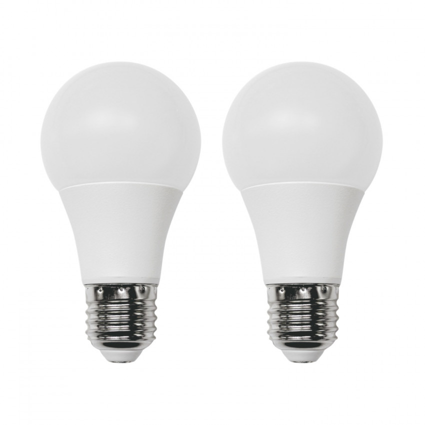 Pack 2 Lâmpadas LED Standard E27 9W Equi.60W 806lm 10000H 1Primer Leader Lâmpadas LED 1