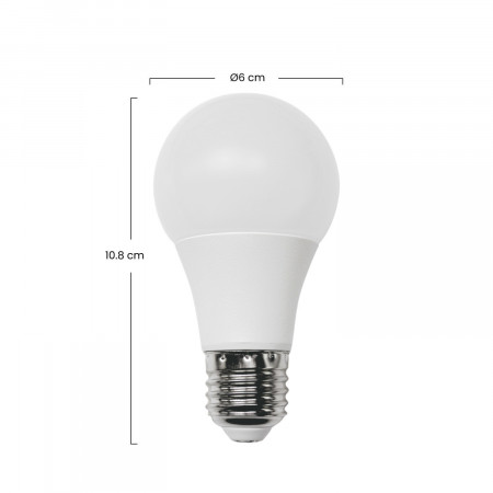 Pack 2 Bombillas LED Estándar E27 9W Equi.60W 806lm 10000H 1Primer Leader Bombillas LED 3