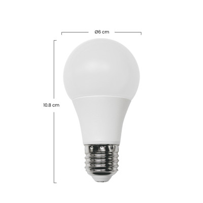 Pack 2 Bombillas LED Estándar E27 9W Equi.60W 806lm 10000H 1Primer Leader Bombillas LED 3