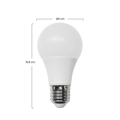 Pack 2 Bombillas LED Estándar E27 9W Equi.60W 806lm 10000H 1Primer Leader Bombillas LED 3