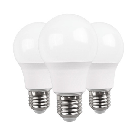 Conjunto de 3 lâmpadas LED padrão E27, 9 W (equivalente a 60 W), 806 lm, 15 000 h, da marca Primer Leader