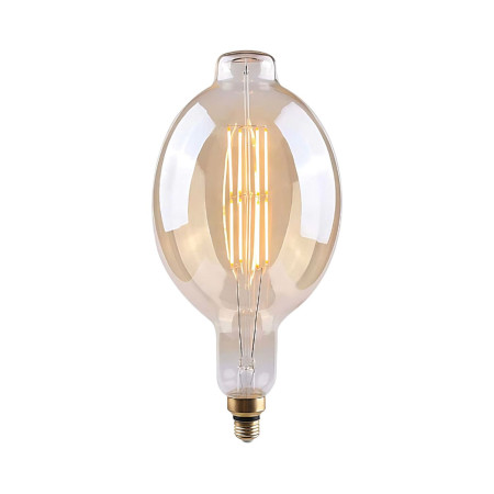 Riesige LED-Glühbirne E27, 8 W (entspricht 40 W), 500 lm, dimmbar, 2100 K, Gold, 15.000 Std. 7hSevenOn Vintage LED-Glühbirnen 1
