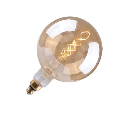 Riesige LED-Glühbirne in Kugelform, E27, 4 W (entspricht 28 W), 280 lm, dimmbar, 2100 K, transparent, 25.000 Std. 7hSevenOn Vint