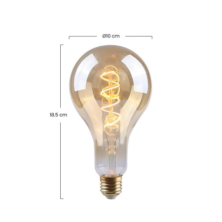 Lâmpada LED E27 Gota E27 4W Equi.17W 160lm Regulável 2100K Ouro 15000H 7hSevenOn Vintage Lâmpadas LED 3