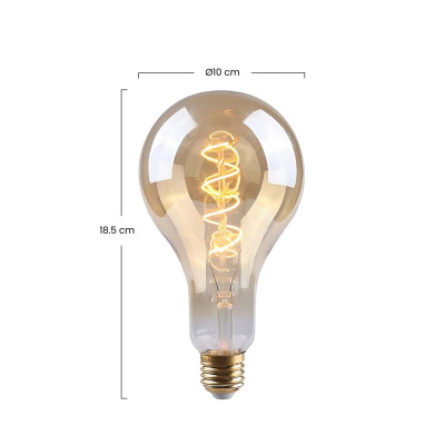 LED-Glühbirne „Gota“ E27, 4 W (entspricht 17 W), 160 lm, dimmbar, 2100 K, Gold, 15.000 Std. 7hSevenOn Vintage LED-Glühbirnen 3