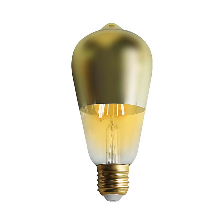 Bombilla LED Edison Cúpula Oro E27 6W Equi.45W 600lm 15000H 7hSevenOn Vintage Bombillas LED 1