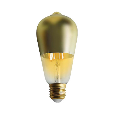 Lampadina LED Edison a cupola dorata E27 6 W (equivalente a 45 W) 600 lm 15.000 ore 7hSevenOn Vintage Lampadine LED 1
