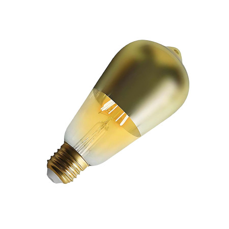 Bombilla LED Edison Cúpula Oro E27 6W Equi.45W 600lm 15000H 7hSevenOn Vintage Bombillas LED 2