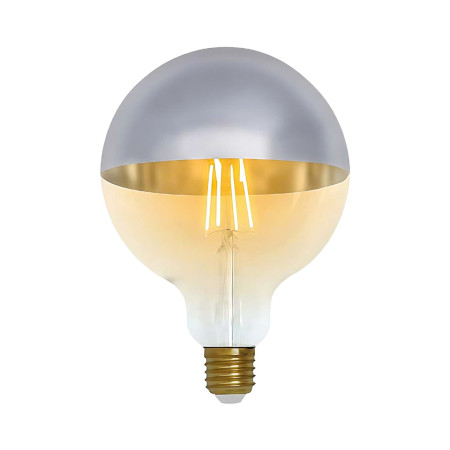 Lâmpada Globo LED G120 Cúpula Prata E27 8W Equi.60W 806lm 2100K Vintage 15000H 7hSevenOn Vintage Lâmpadas LED 1