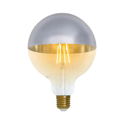 Lâmpada Globo LED G120 Cúpula Prata E27 8W Equi.60W 806lm 2100K Vintage 15000H 7hSevenOn Vintage Lâmpadas LED 1