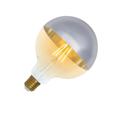 LED-Glühbirne „Globo“ G120, silberne Kuppel, E27, 8 W, entspricht 60 W, 806 lm, 2100 K, Vintage, 15.000 h 7hSevenOn Vintage LED