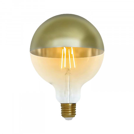 Lâmpada Globo LED G120 Cúpula Dourada E27 6W Equi.48W 600lm 2100K 15000H 7hSevenOn Vintage Lâmpadas LED 1
