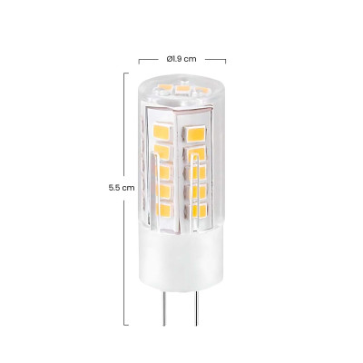 Pack 2 Bombillas LED Bipin G4 3W Equi.25W 249lm 3000K 25000H 7hSevenOn Bombillas LED 3