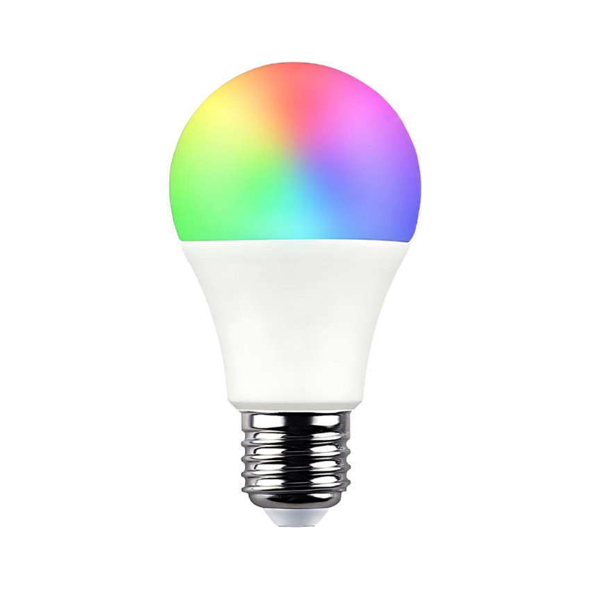 Standard-LED-Glühbirne „Smart WiFi“ E27, 10 W (entspricht 60 W), 806 lm, RGBWW, über Smartphone/App dimmbar, 25.000 Std. 7hSeven