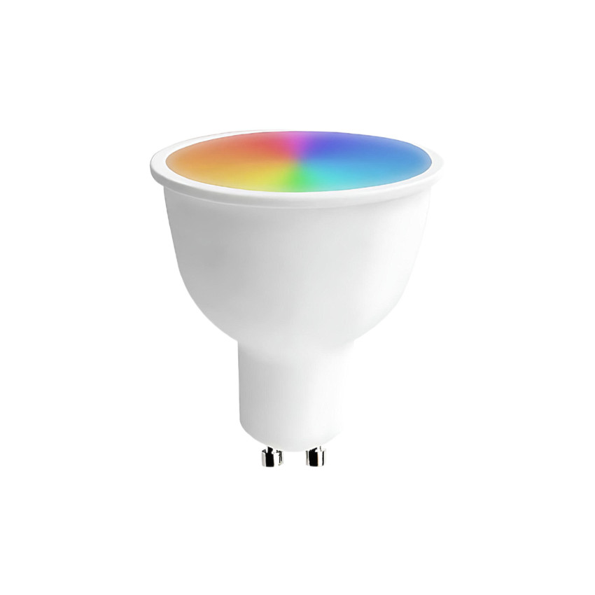 LED-Spotlight-Glühbirne „Smart WiFi“ GU10, 5 W (entspricht 25 W), 380 lm, RGBWW, über Smartphone/App dimmbar, 25.000 Std. 7hSeve