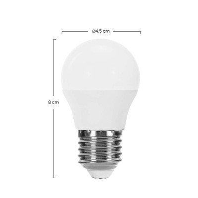 Pack 3 Bombillas LED Esférica E27 6W Equi.40W 470lm 15000H Primer Leader Bombillas LED 3