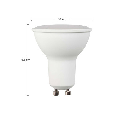 Pacote 5 Lâmpadas LED para Projetor GU10 6W Equi.50W 540lm 15000H Primer Leader Lâmpadas LED 8