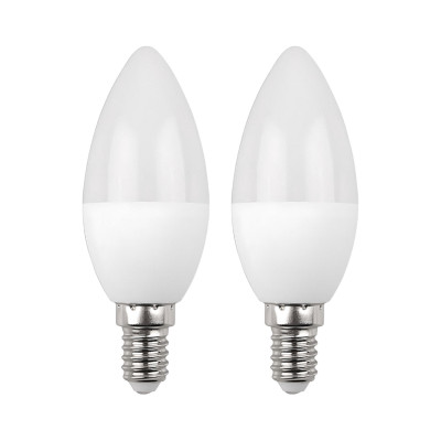 Pack 2 Bombillas LED Vela E14 7.4W Equi.60W 806lm 25000H 7hSevenOn Premium Bombillas LED 1