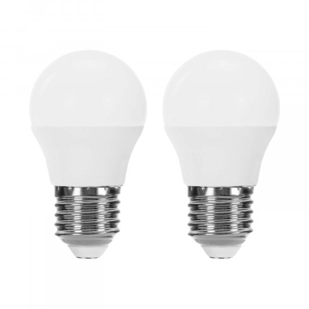 Pack 2 Bombillas LED Esférica E27 6W Equi.40W 470lm 25000H 7hSevenOn Premium Bombillas LED 6