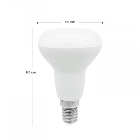 Pack 2 Bombillas LED Reflectora E14 5W Equi.40W 470lm 25000H 7hSevenOn Premium Bombillas LED 3