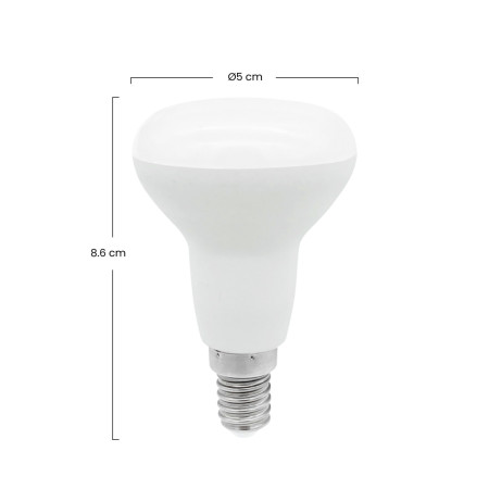 Pack 2 Lâmpadas Reflectoras LED E14 5W Equi.40W 470lm 25000H 7hSevenOn Premium Lâmpadas LED 3