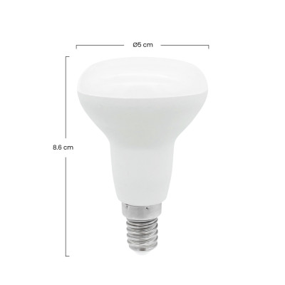 Pack 2 Lâmpadas Reflectoras LED E14 5W Equi.40W 470lm 25000H 7hSevenOn Premium Lâmpadas LED 3