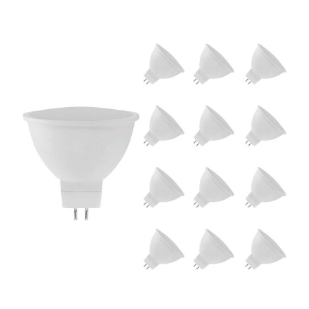Conjunto de 12 lâmpadas LED GU5.3 Spotlight de 8 W (equivalentes a 60 W) com 700 lm Raydan Home