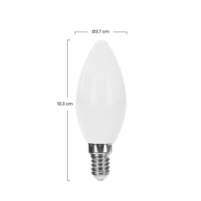 Pack 3 Bombillas LED Vela E14 6W Equi.40W 470lm Raydan Home Bombillas LED 3