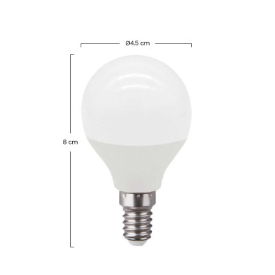 Pack 2 Bombillas LED Esférica E14 6W Equi.40W 470lm 15000H Raydan Home Bombillas LED 3